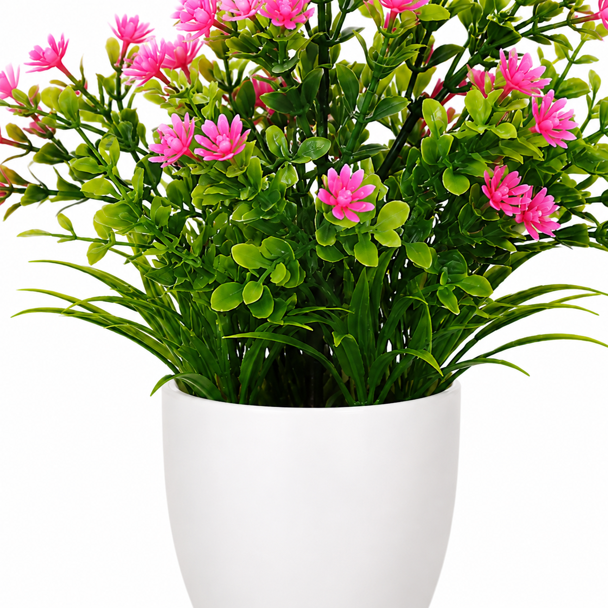 Pink Artificial Flower Potted Plant in Plastic Pot